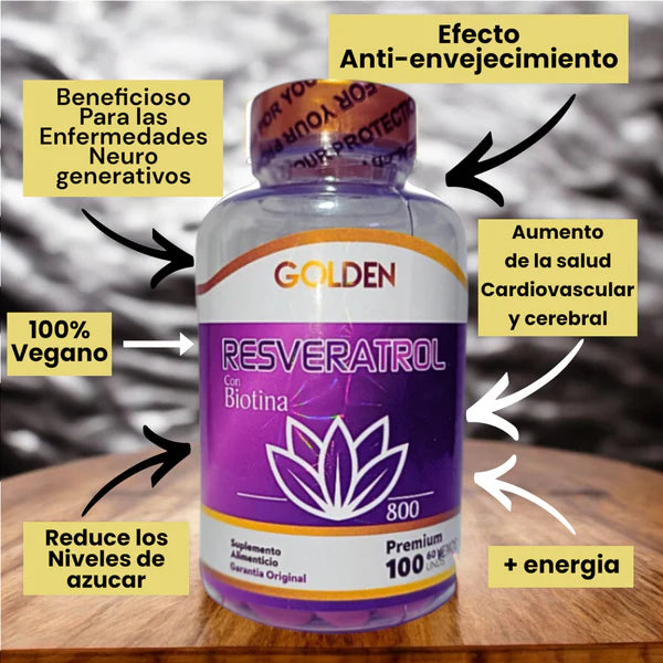 RESVERATROL +  BIOTINA CERTIFICADO